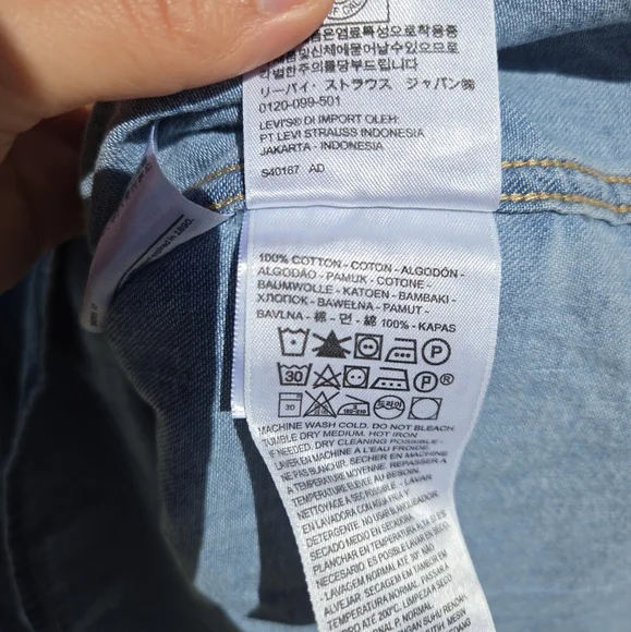 NWT Levis Denim Pleated A-Line Western Dress - Picture 2 of 3